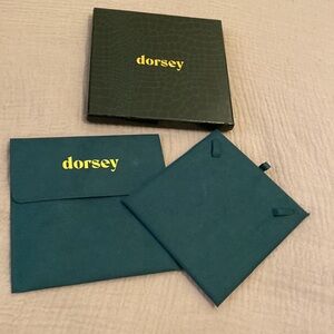 Dorsey Green Necklace Pouch and box .